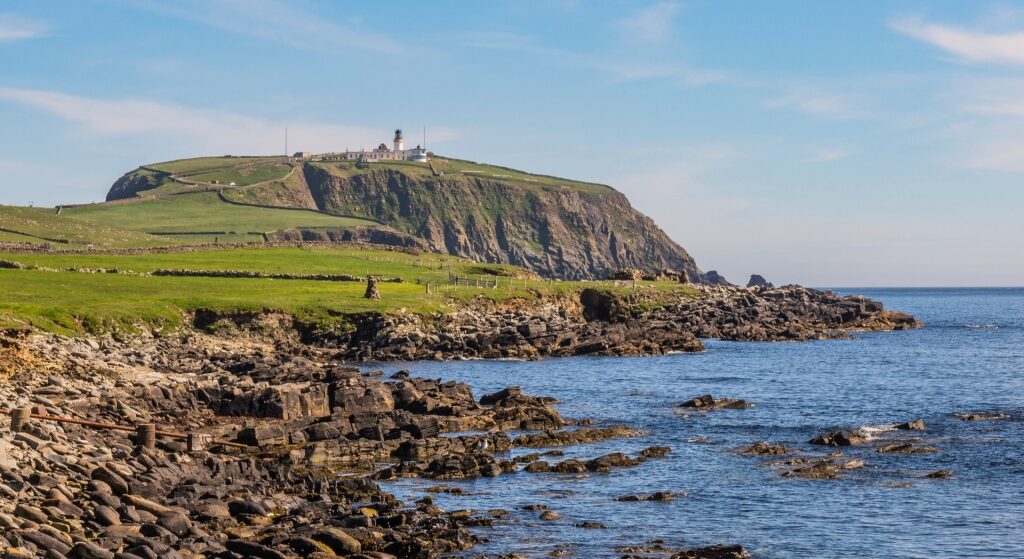 Scenic landscape of Sumburgh Head, Shetland Islands