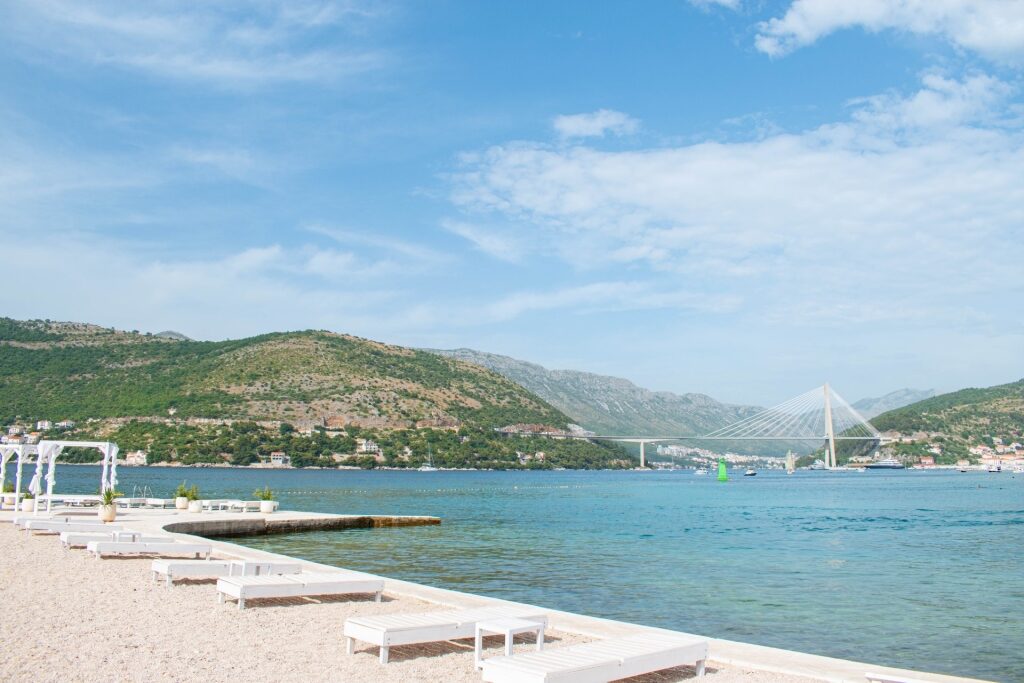 Pretty shoreline of Copacabana Beach, Dubrovnik