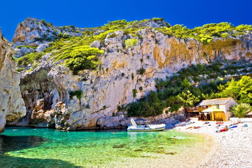 Stiniva Beach, Vis Island, one of the best beaches in Croatia