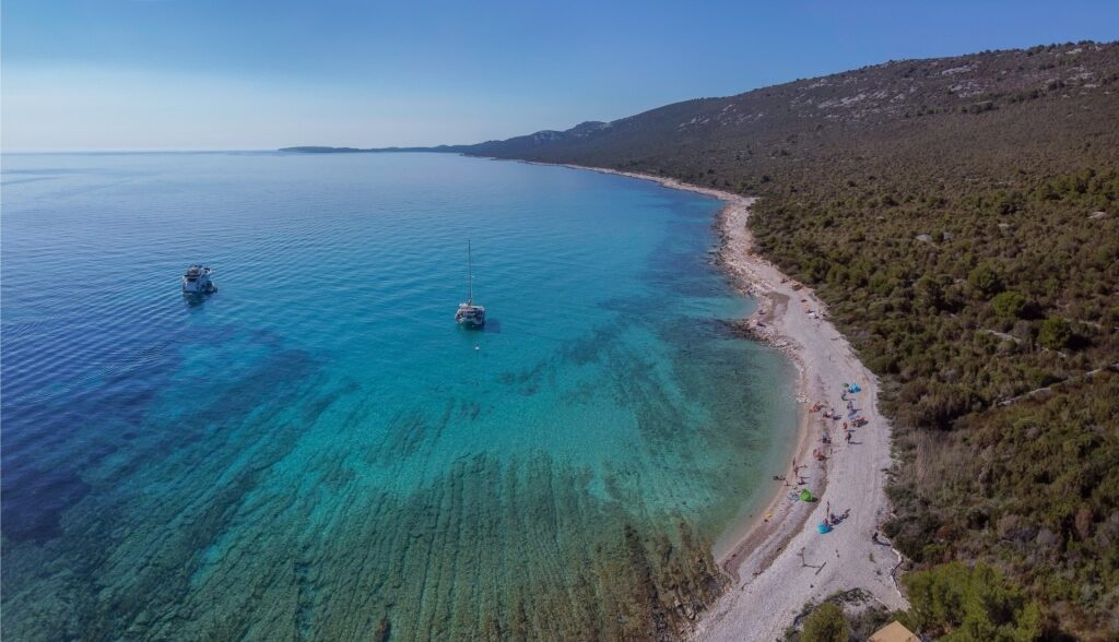 Quiet beach of Veli Žal, Dugi Otok Island