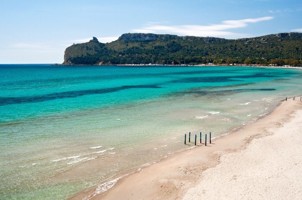 Sandy beach of Poetto Beach, Cagliari