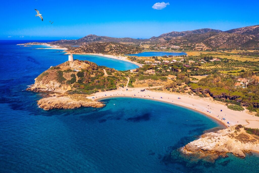 Spiaggia di Chia, Sardinia, one of the best beaches in Southern Italy