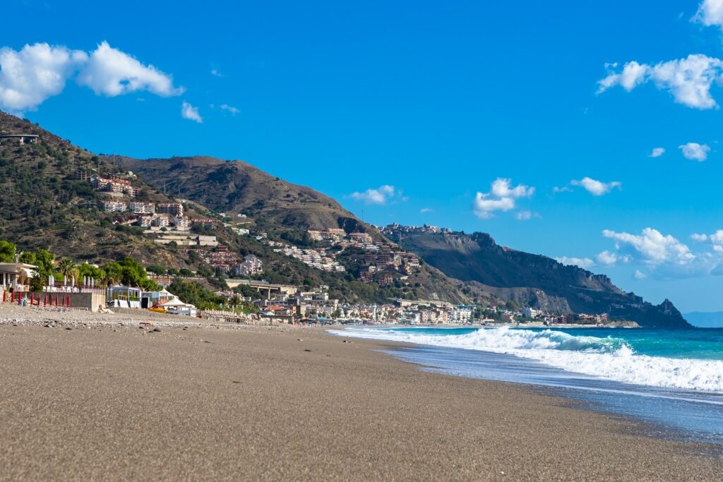 Beautiful landscape of Spiaggia di Letojanni, Sicily