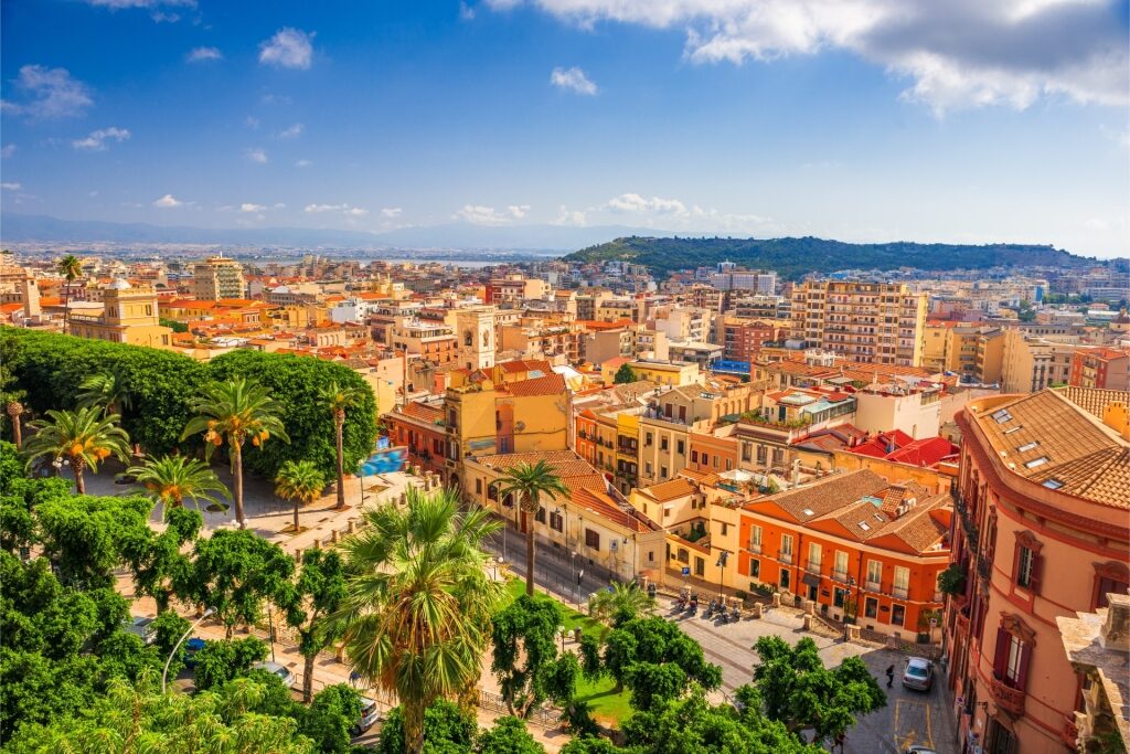 Aerial view of Cagliari, Sardinia