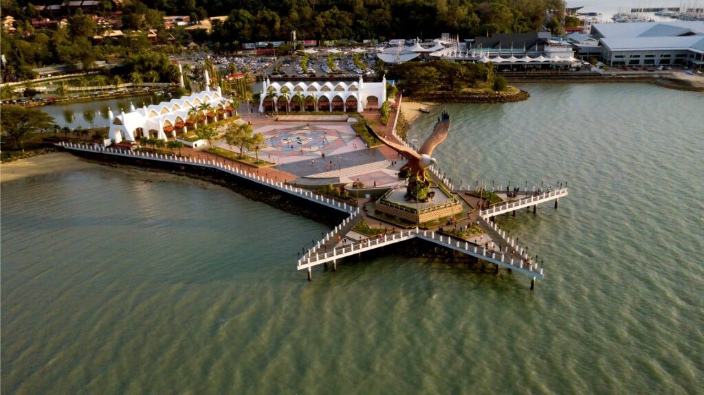 Aerial view of Eagle Square in Langkawi, Malaysia