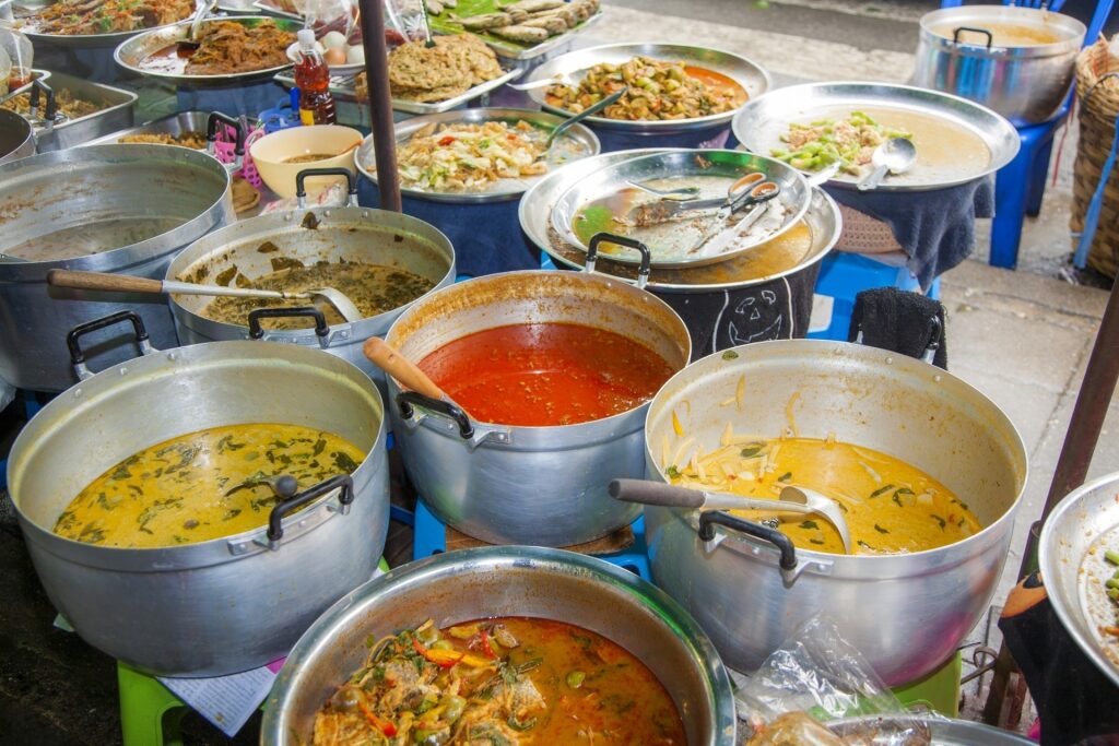 Street food in Chinatown in Bangkok, Thailand