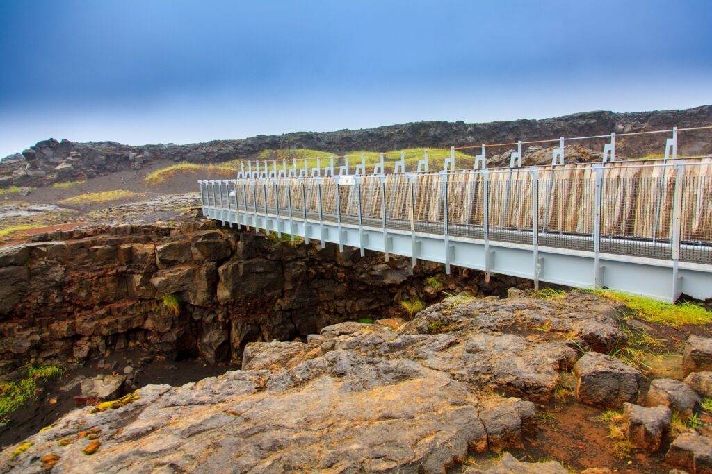 Iconic Bridge Between Continents in Iceland