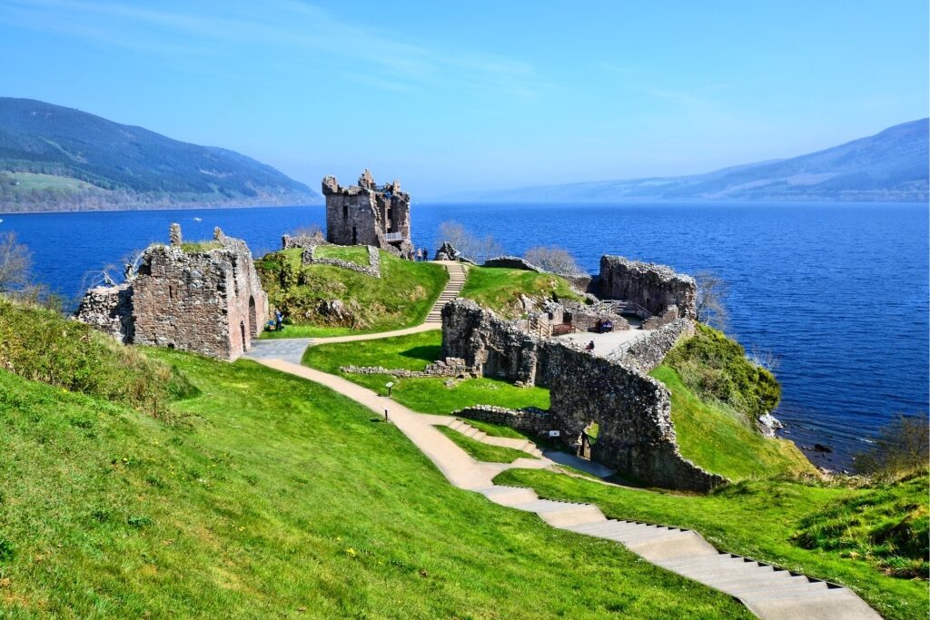 Historic ruins of Urquhart Castle, Scotland