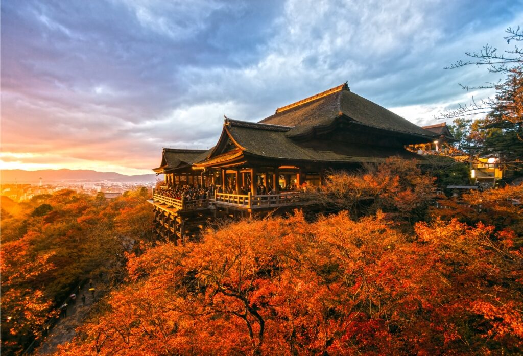 Beautiful temple of Kiyomizu-dera in Kyoto, Japan