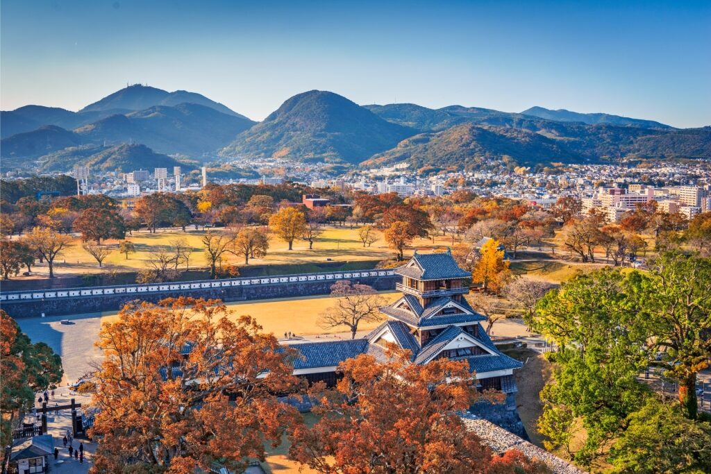 Beautiful view of Kumamoto Castle, Kumamoto