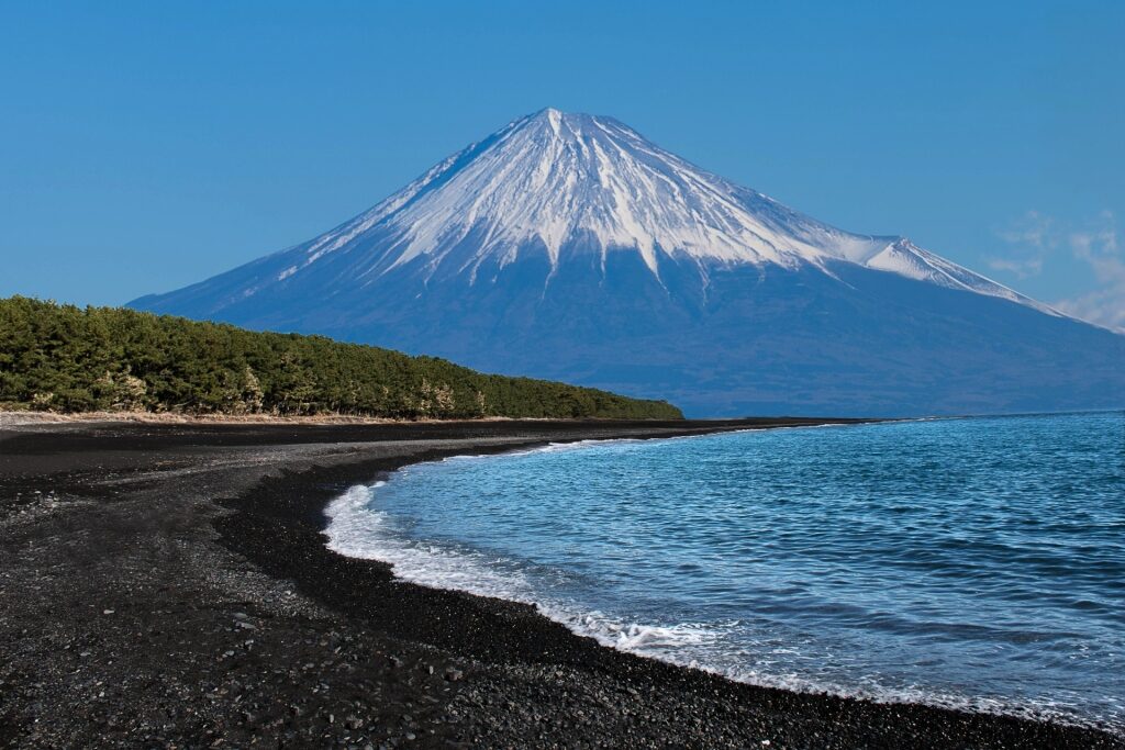 Black sand beach of Miho-no-Matsubara, Shizuoka