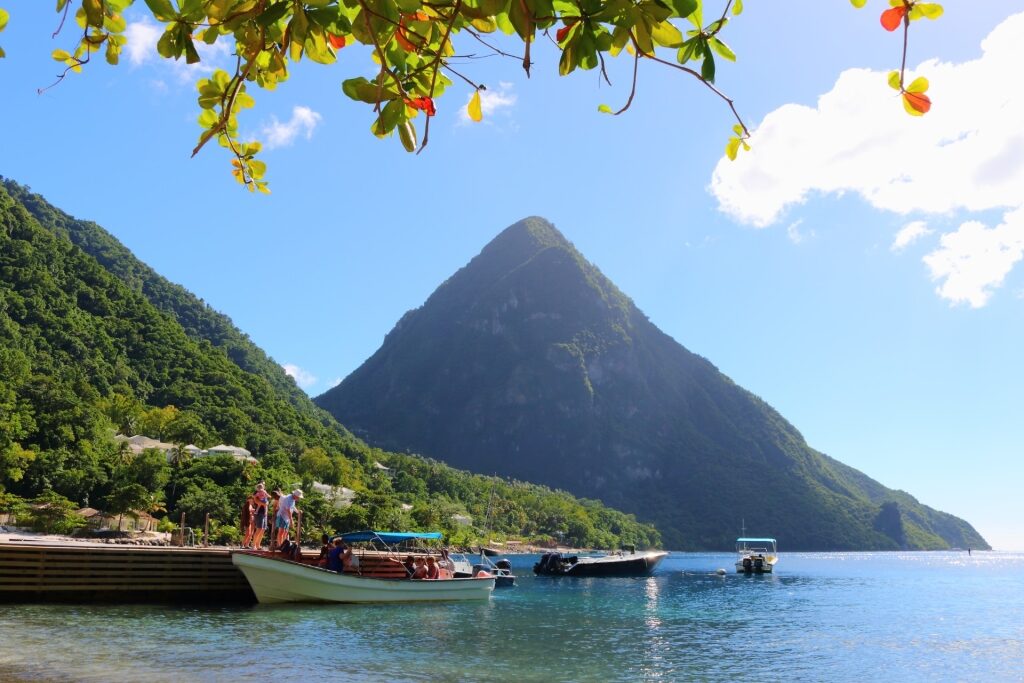 Beautiful landscape of Jalousie Beach