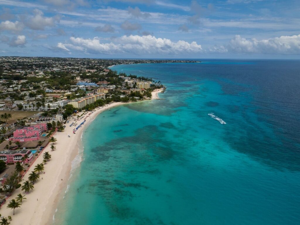 Aerial view of Barbados