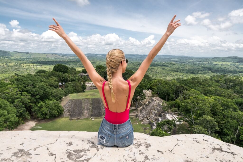 Woman enjoying the view from Belize