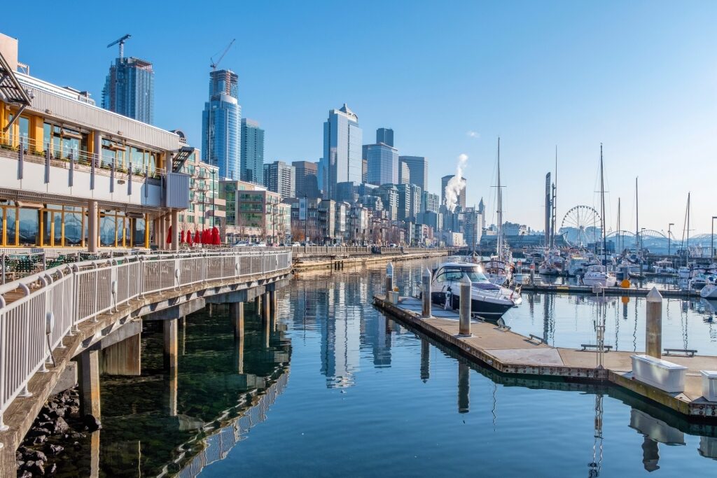 Scenic waterfront of Seattle