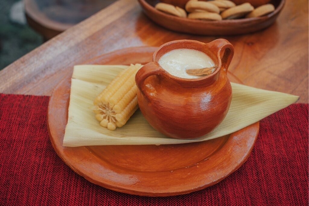 Sweet treat atol de elote in Honduras