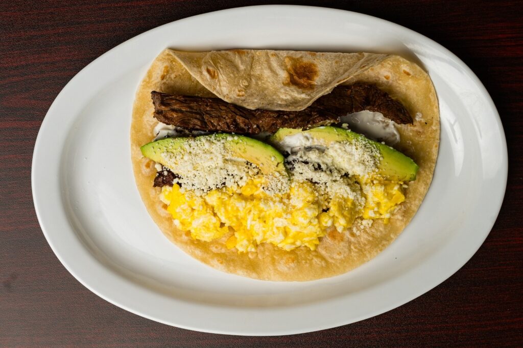 Plate of carne asada