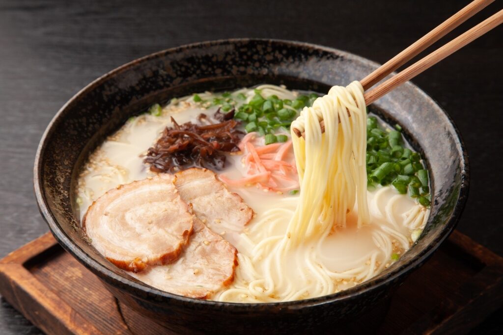 Hakata ramen in a bowl