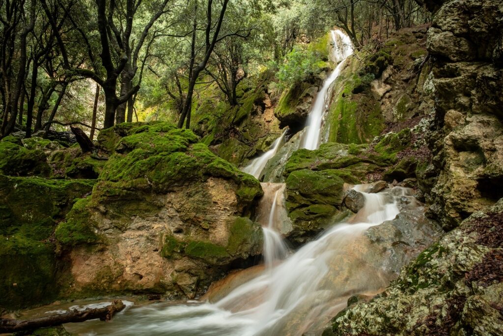 Majestic waterfall of Salt des Freu, Mallorca