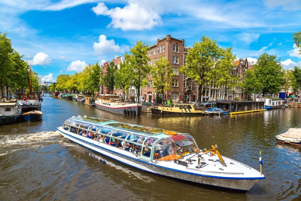 Canal cruise, one of the best things to do in Amsterdam with kids