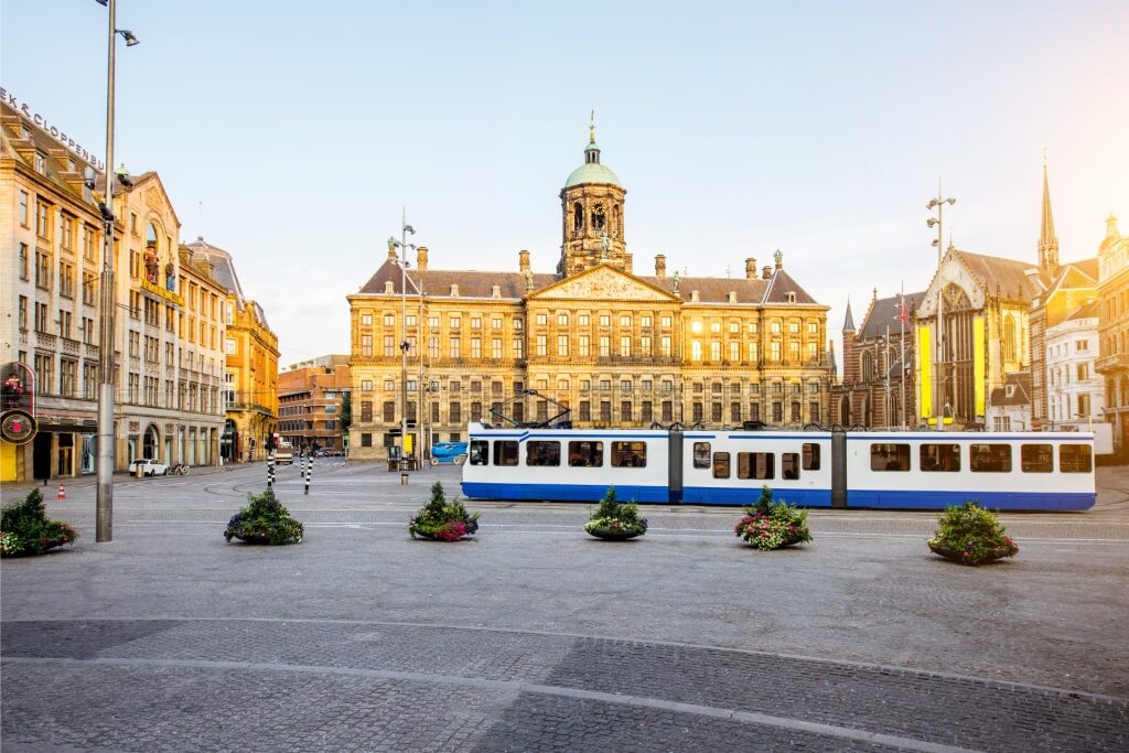 Dam Square, one of the best things to do in Amsterdam with kids