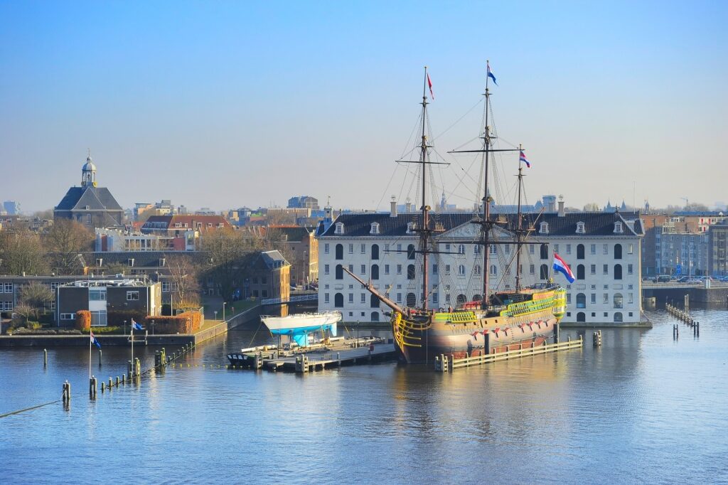 Waterfront view of the National Maritime Museum