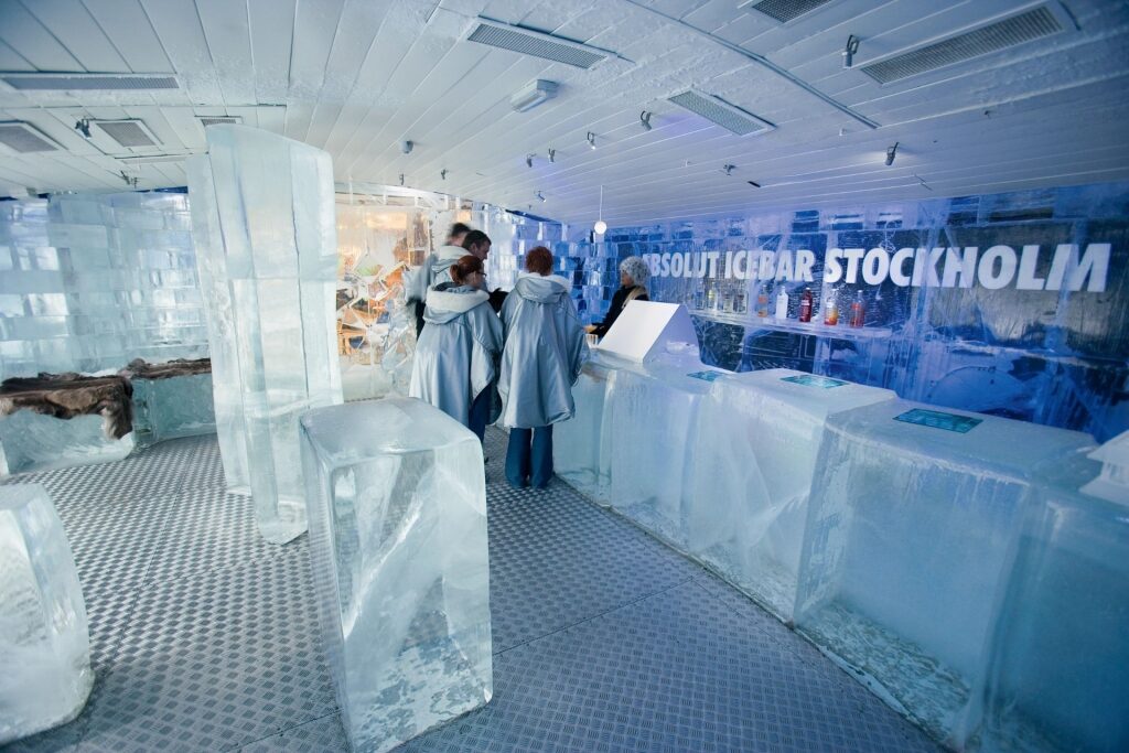 View inside the Ice Bar