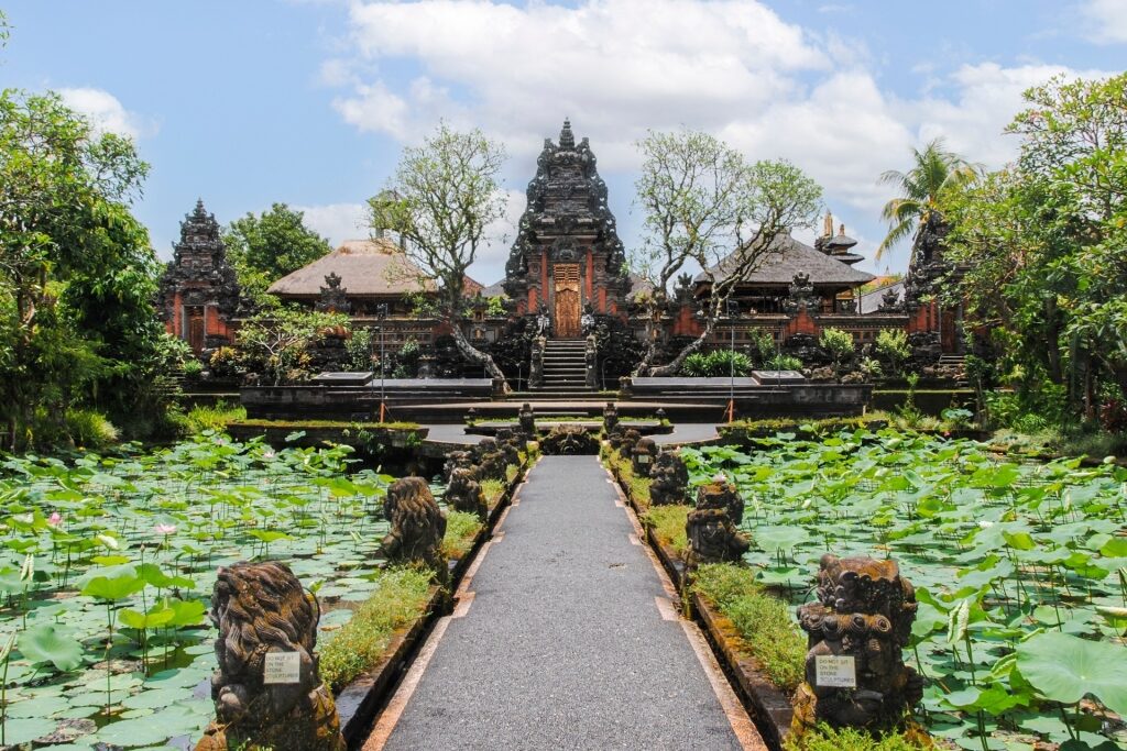 Beautiful landscape of Pura Taman Kemuda Saraswati