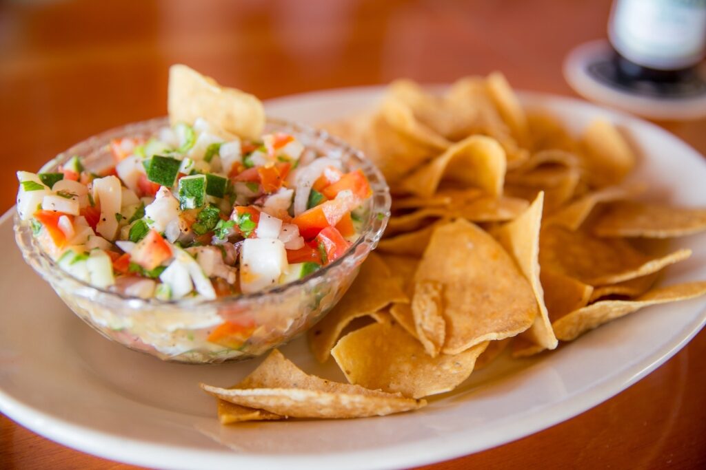 Turks and Caicos food - Conch ceviche