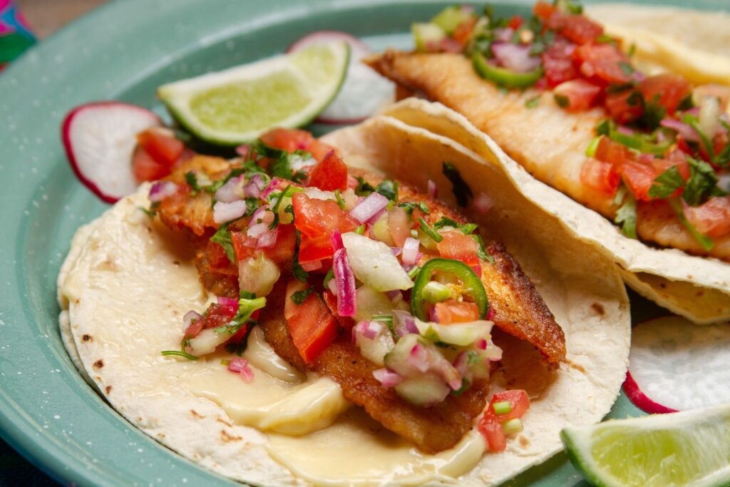 Turks and Caicos food - fish tacos