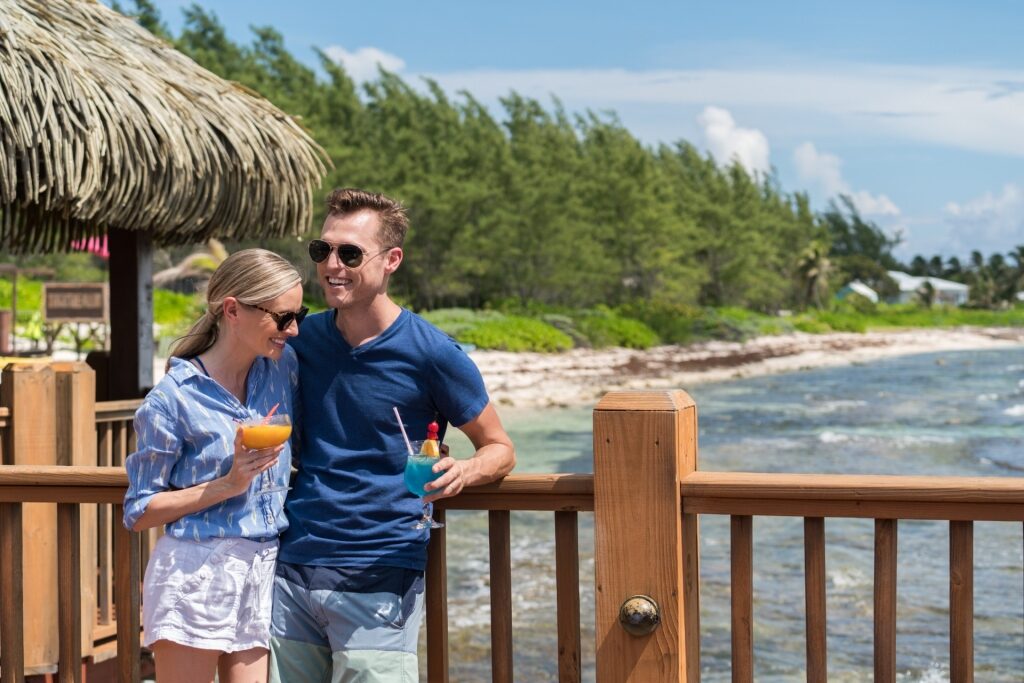 Couple enjoying the beach in Grand Cayman