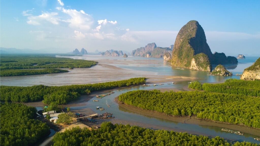 Scenic landscape of Phang Nga Bay, Thailand