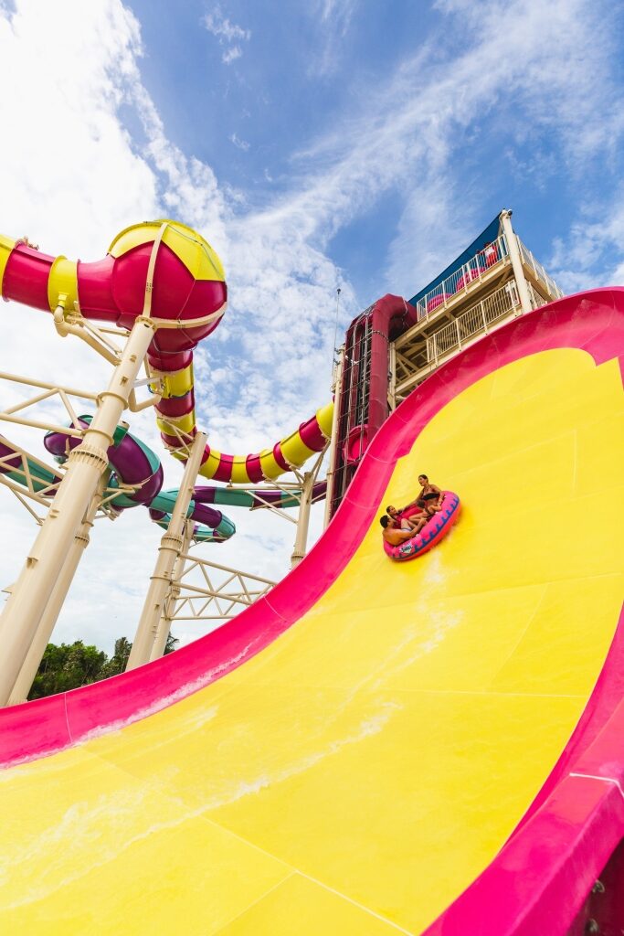 Massive slide of Daredevil’s Peak, CocoCay