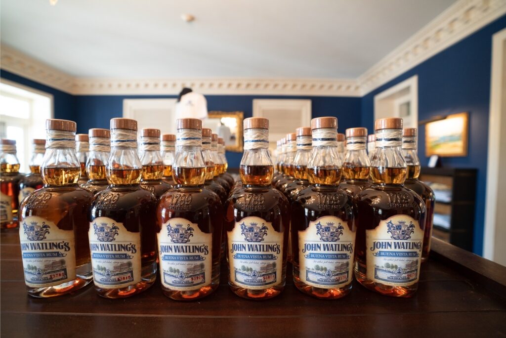 Bottles at the John Watling’s Distillery