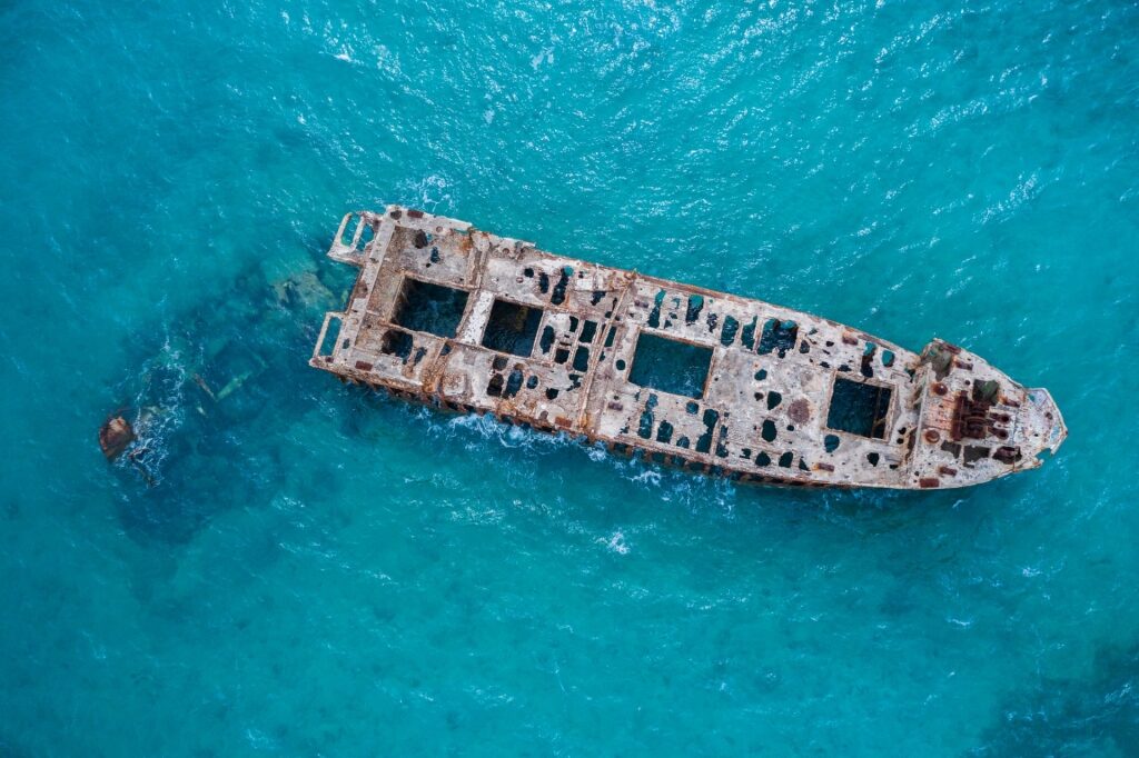 Historic ruins of Sapona Shipwreck