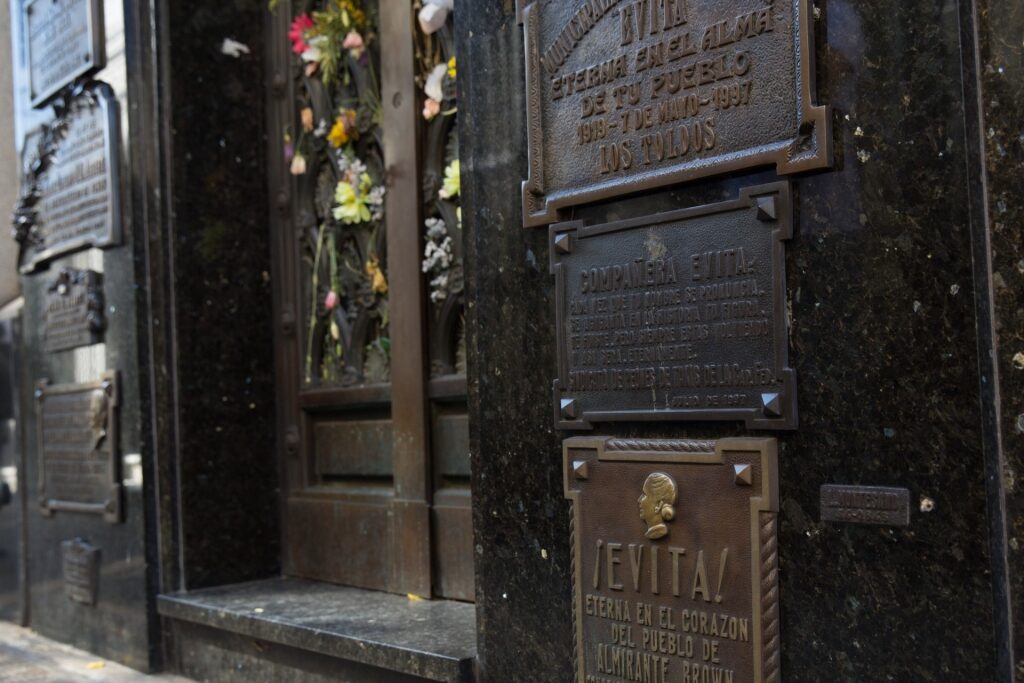 Tomb of Evita Peron in La Recoleta, Buenos Aires