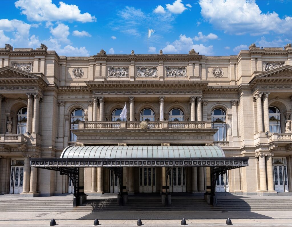 Beautiful exterior of Teatro Colon