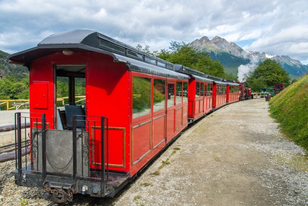 View of the End of the World Train in Ushuaia, Argentina