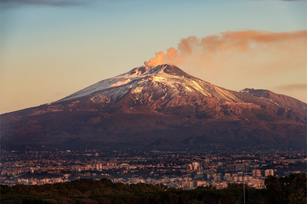 Majestic landscape of Mount Etna