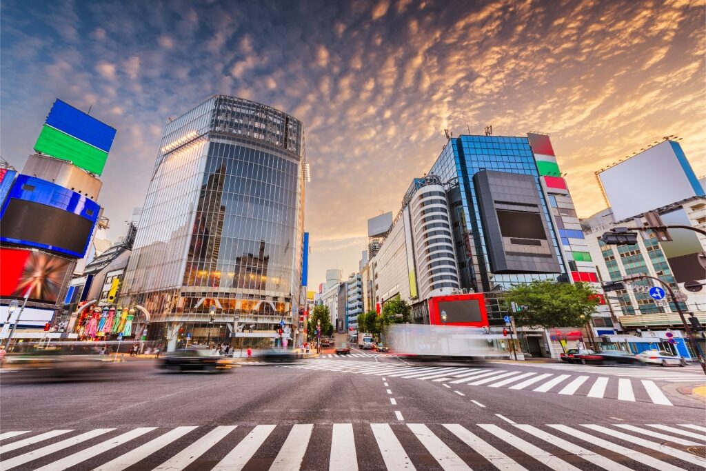 Street view of Shibuya Crossing