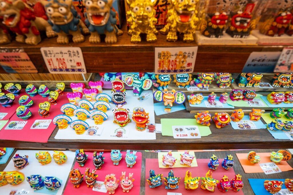 Japanese souvenirs at a store in Japan