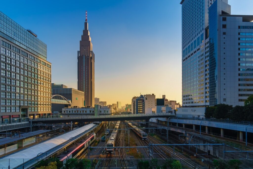 View of Shinjuku Station in Tokyo