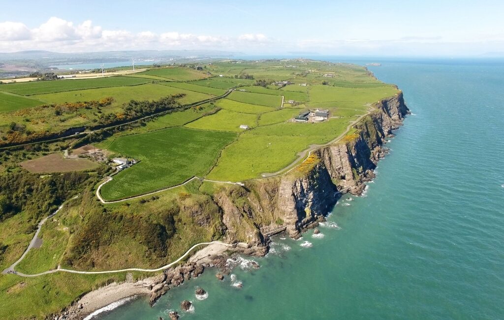 Scenic view of Gobbins Cliff Path