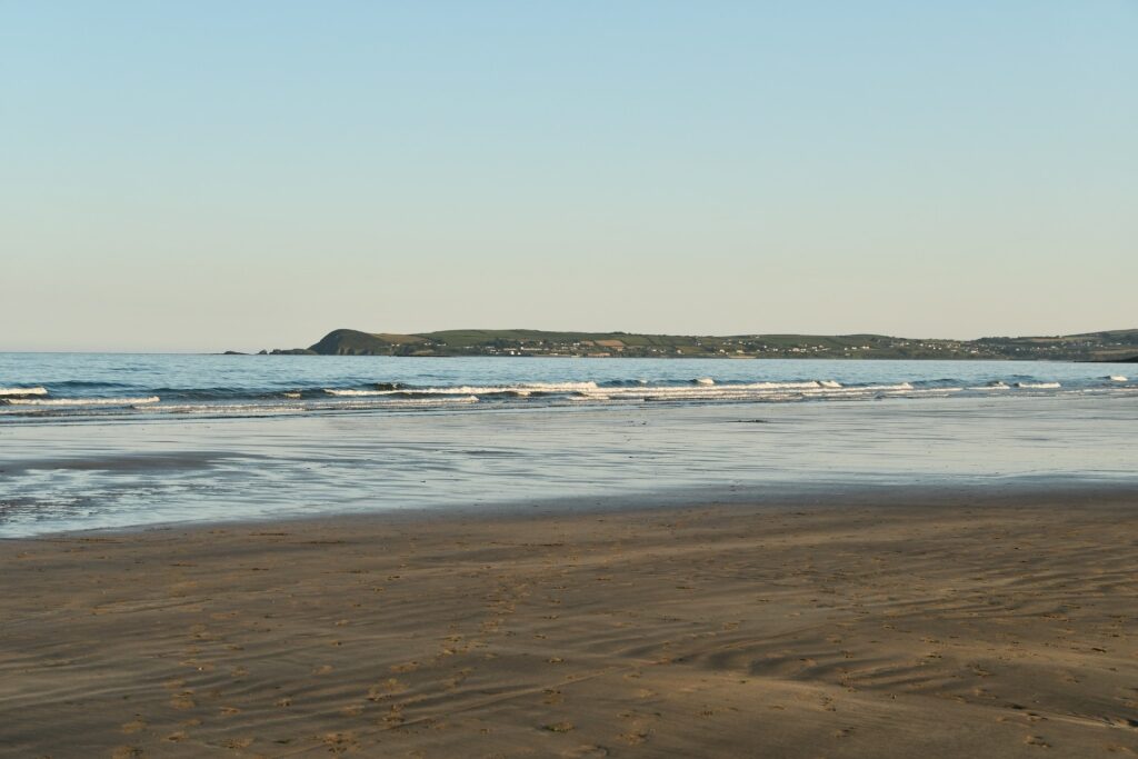 Quiet beach of Clonea Beach, Waterford