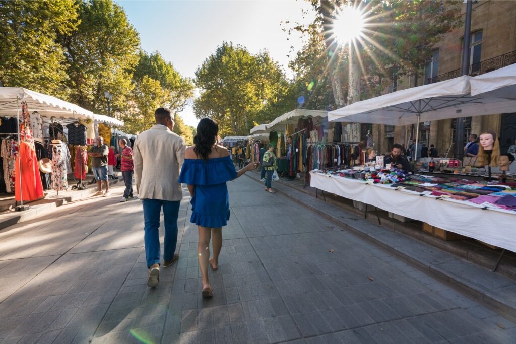 Street view of Aix-en-Provence, France