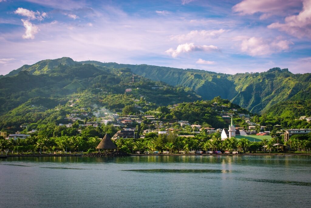 Pretty harbor of Papeete, French Polynesia