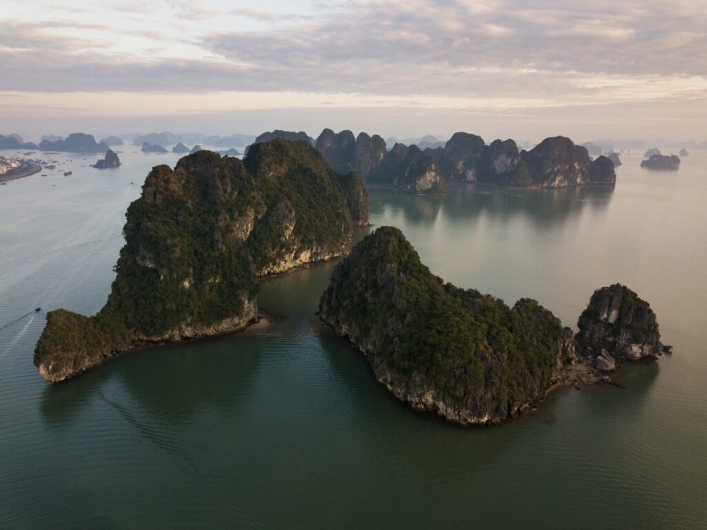 Scenic landscape of Ha Long Bay, Vietnam