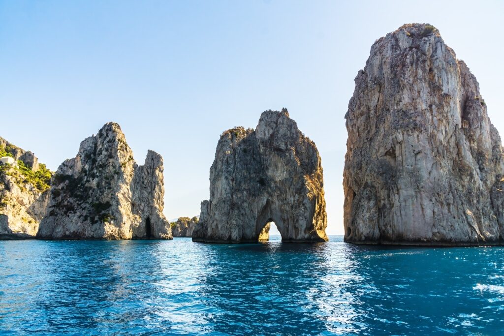 Faraglioni rock formations in Capri