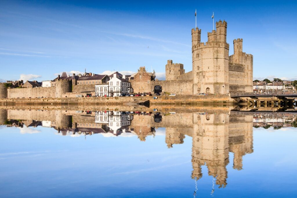 Majestic landscape of Caernarfon Castle