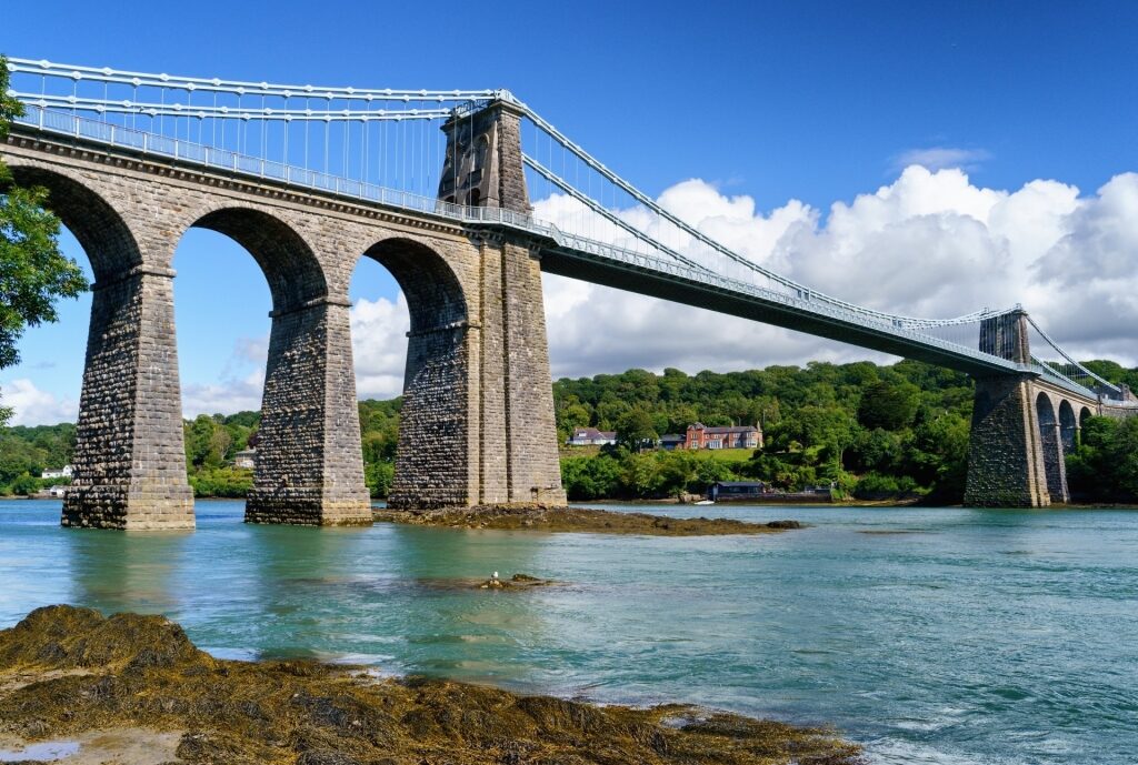 View of Menai Suspension Bridge